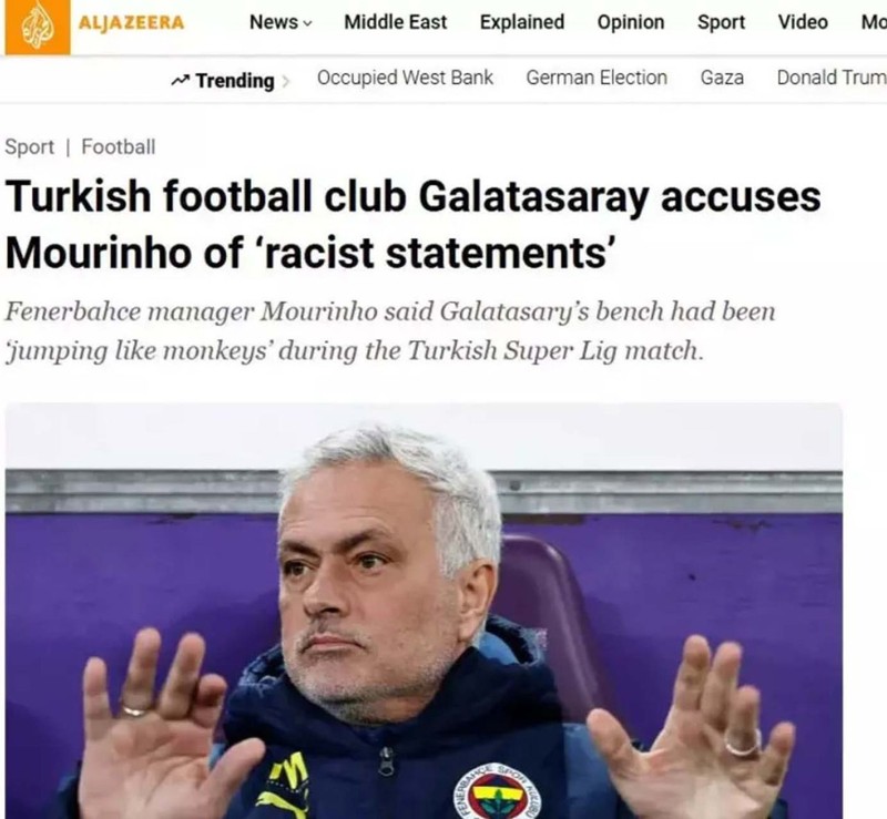 Galatasaray tepki göstermişti! Jose Mourinho’nun ‘maymun’ benzetmesi dünya basınında! “Türkiye’de kaos yarattı” - Resim: 9