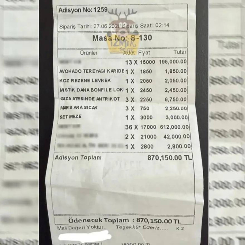 Alaçatı'da dudak uçuklatan adisyon! Bir araba parası hesap ödediler - Resim: 3