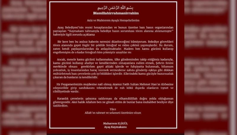 Ayaş’ta kriz büyüyor! Kaymakamın paylaşımı olay oldu: Fotoğrafı uzaylılar mı çekti? CHP'den tepki geldi: Haddini aşmayacaksın - Resim : 1