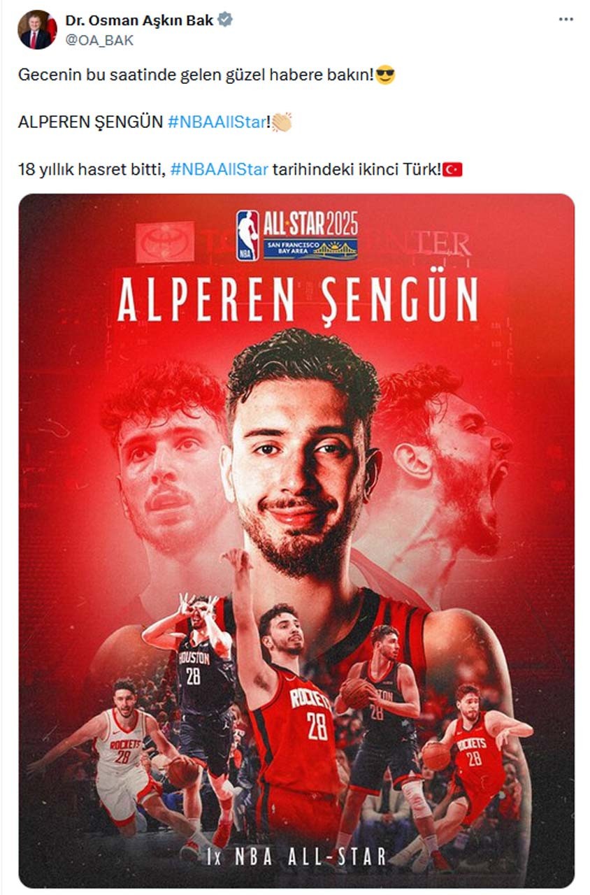 NBA’de 18 yıllık hasretimiz bitti! Alperen Şengün tarihe geçti! Bunu başaran ikinci Türk oldu - Resim : 1