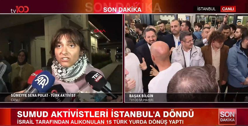 Küresel Sumud Filosu'ndaki 15 aktivist İstanbul'a indi - Resim : 4