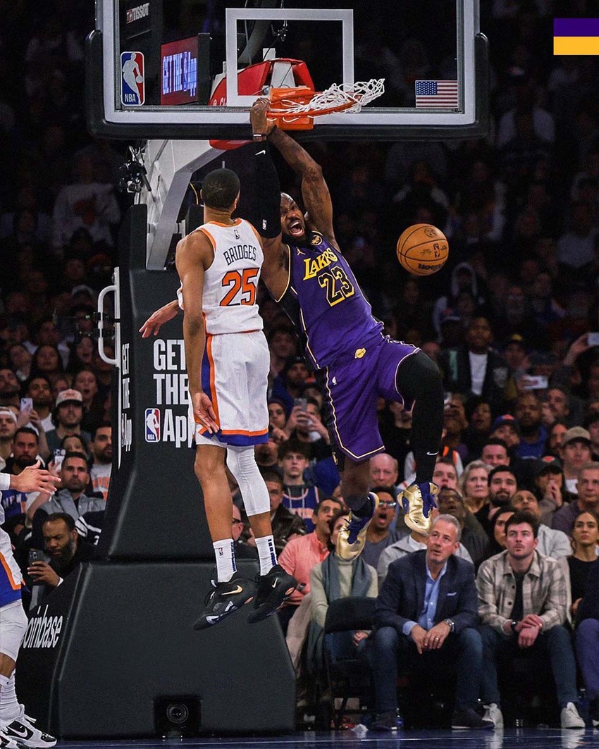 Lakers deplasmanda Knicks'i farklı yendi! LeBron James, NBA tarihine geçti - Resim : 2