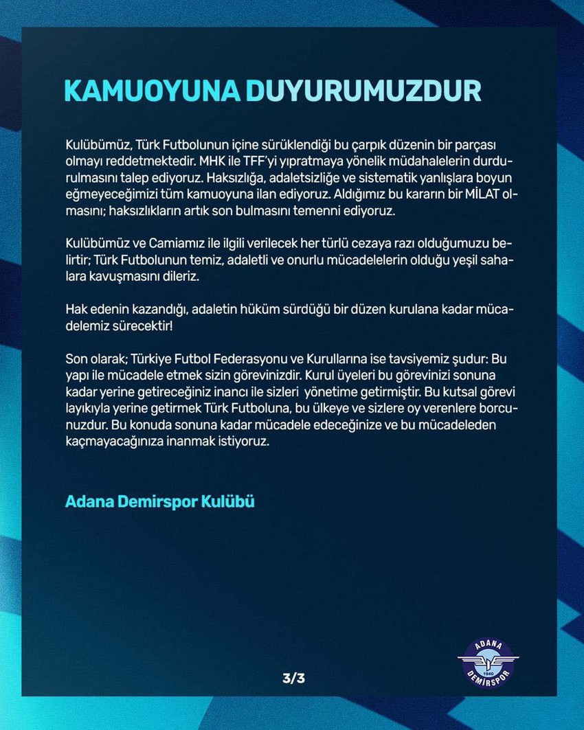 Dünyanın konuştuğu maç! Adana Demirspor'dan Galatasaray maçı sonra açıklama! - Resim : 5