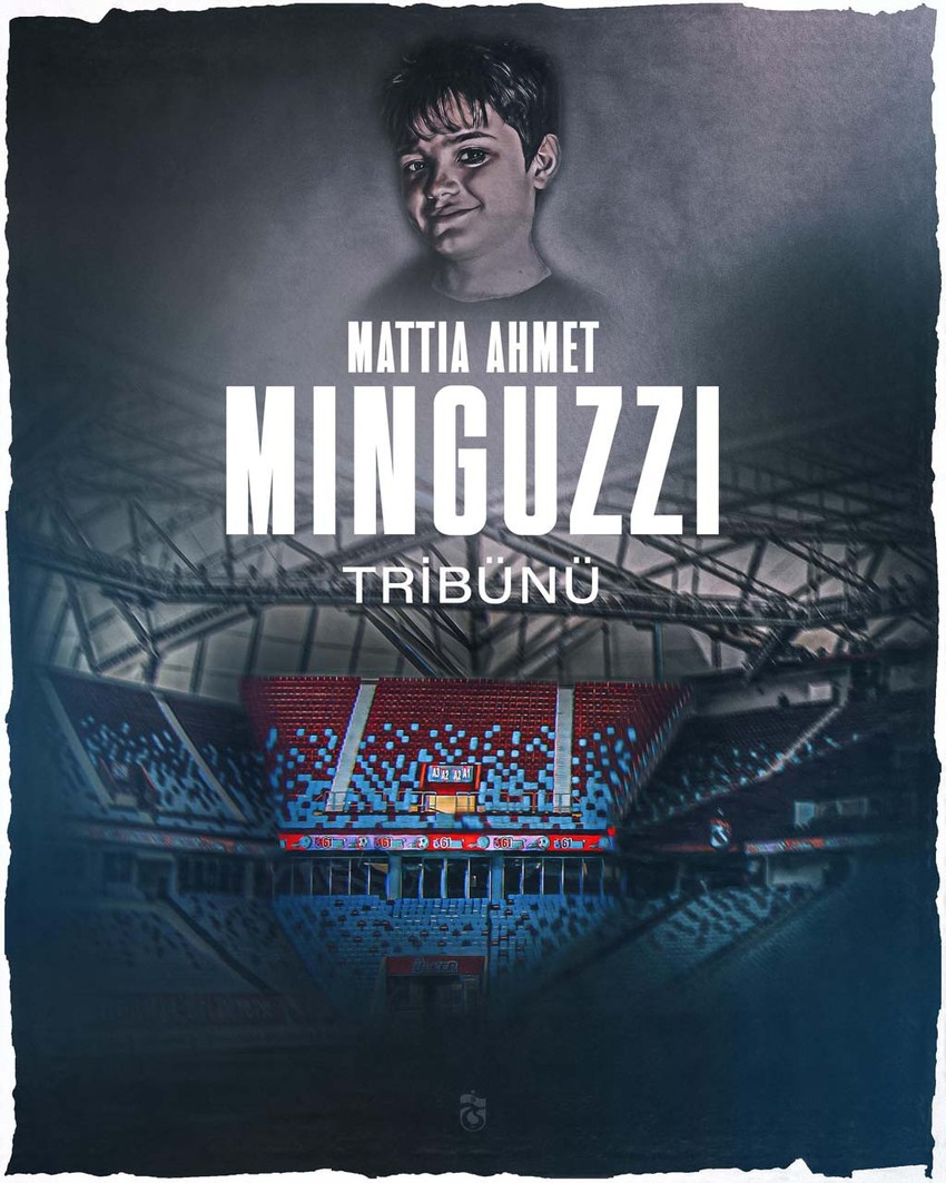 Trabzonspor'dan takdir toplayan hareket! Mattia Ahmet Minguzzi’nin adı o tribünde yaşayacak - Resim : 1