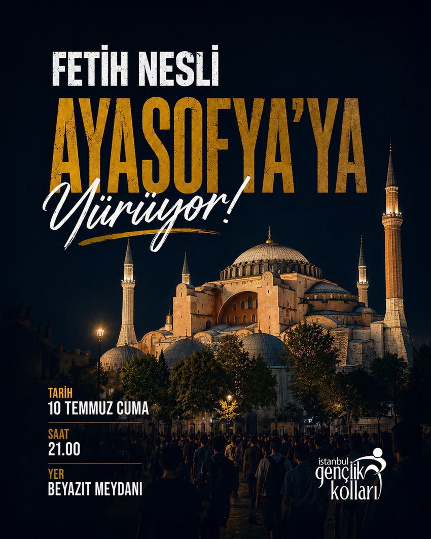AK Parti İstanbul Gençlik Kolları’ndan Ayasofya’ya anlamlı yürüyüş - Resim : 1