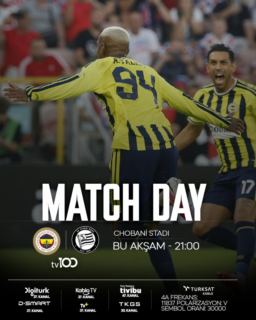 Fenerbahçe-Sturm Graz maçı sadece TV100'de! İşte İsmail Kartal'ın imha 11'i! (TV100 Frekans bilgileri de haberimizde) - Resim : 1