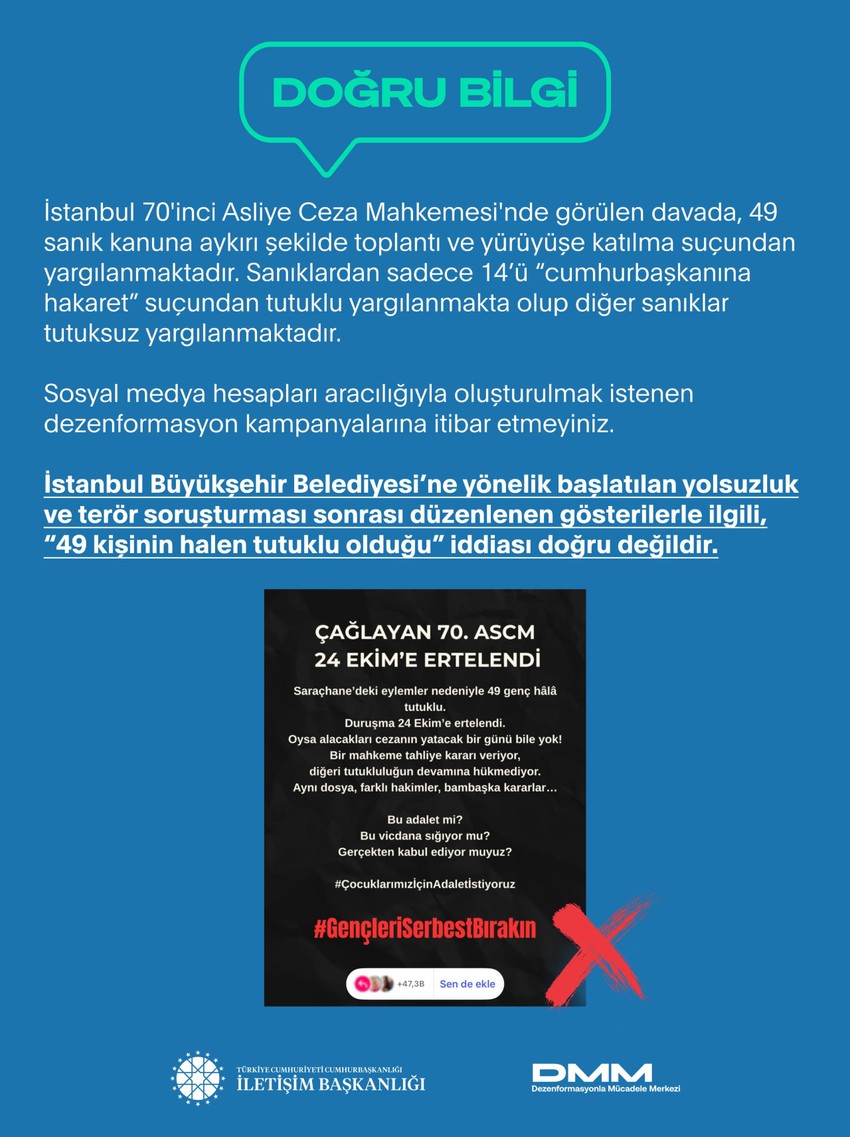 İBB'ye yönelik soruşturmada 49 kişinin tutuklu olduğu iddiası! DMM'den açıklama geldi - Resim : 1