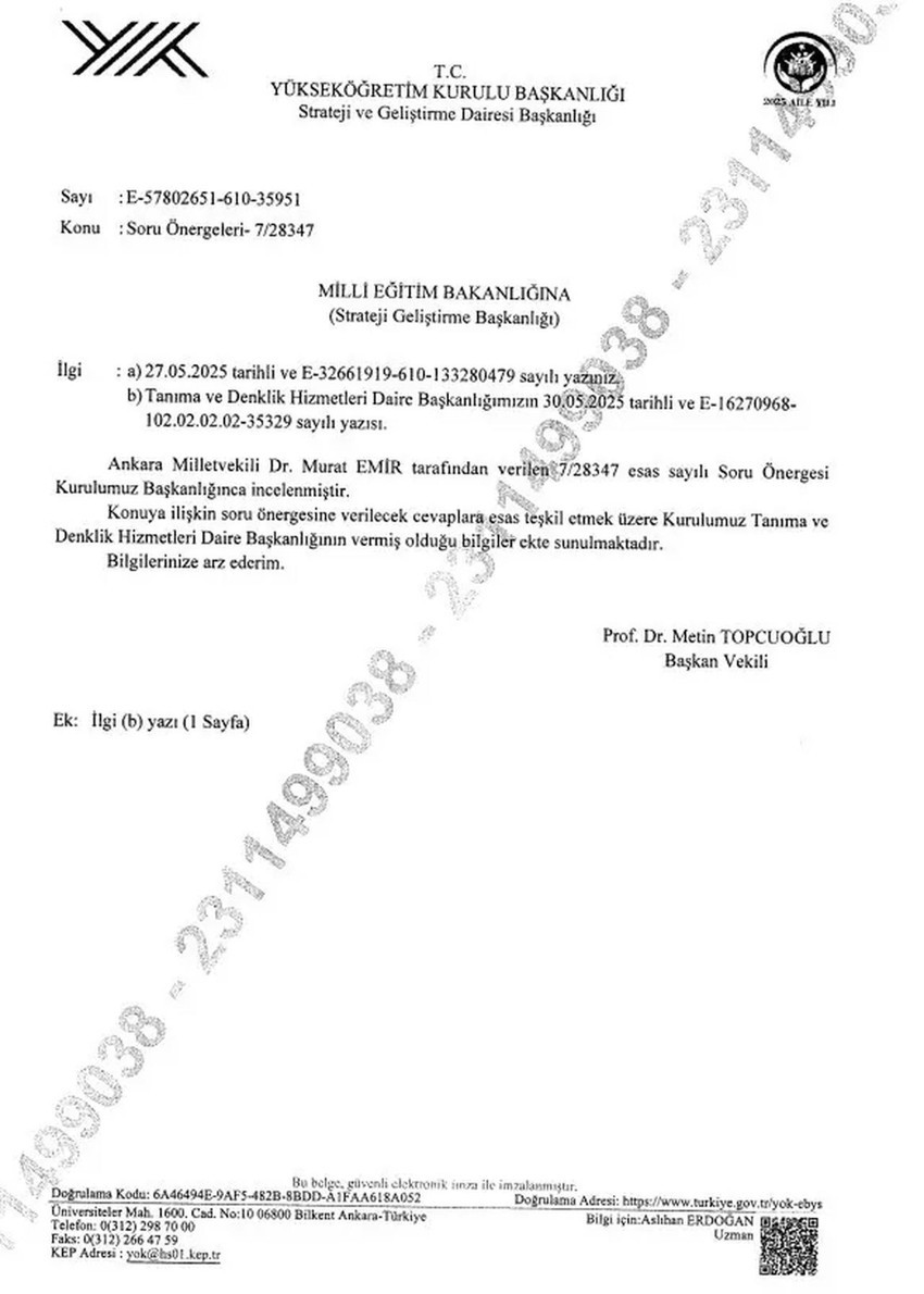 Dışişleri Bakanlığı'ndan Hakan Fidan'ın diploması hakkındaki iddialara yanıt - Resim : 1