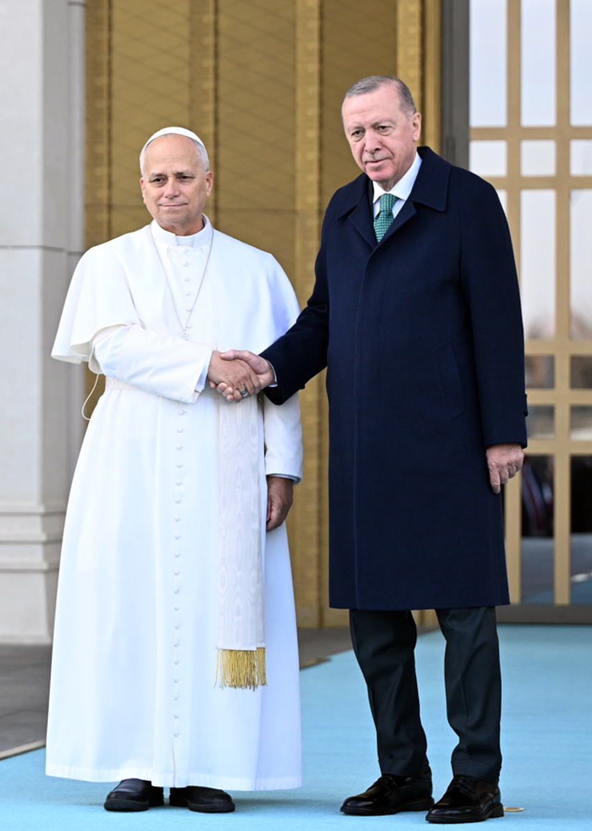 Erdoğan, Papa 14.Leo'yu Beştepe'de resmi törenle karşıladı! - Resim : 4