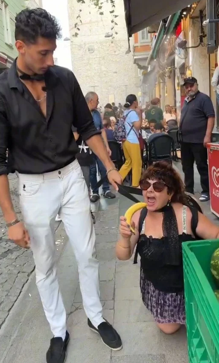 Kadına tasma takıp sokakta gezdirmişti! Olay yaratan görüntü sonrası böyle tutuklandılar - Resim : 2