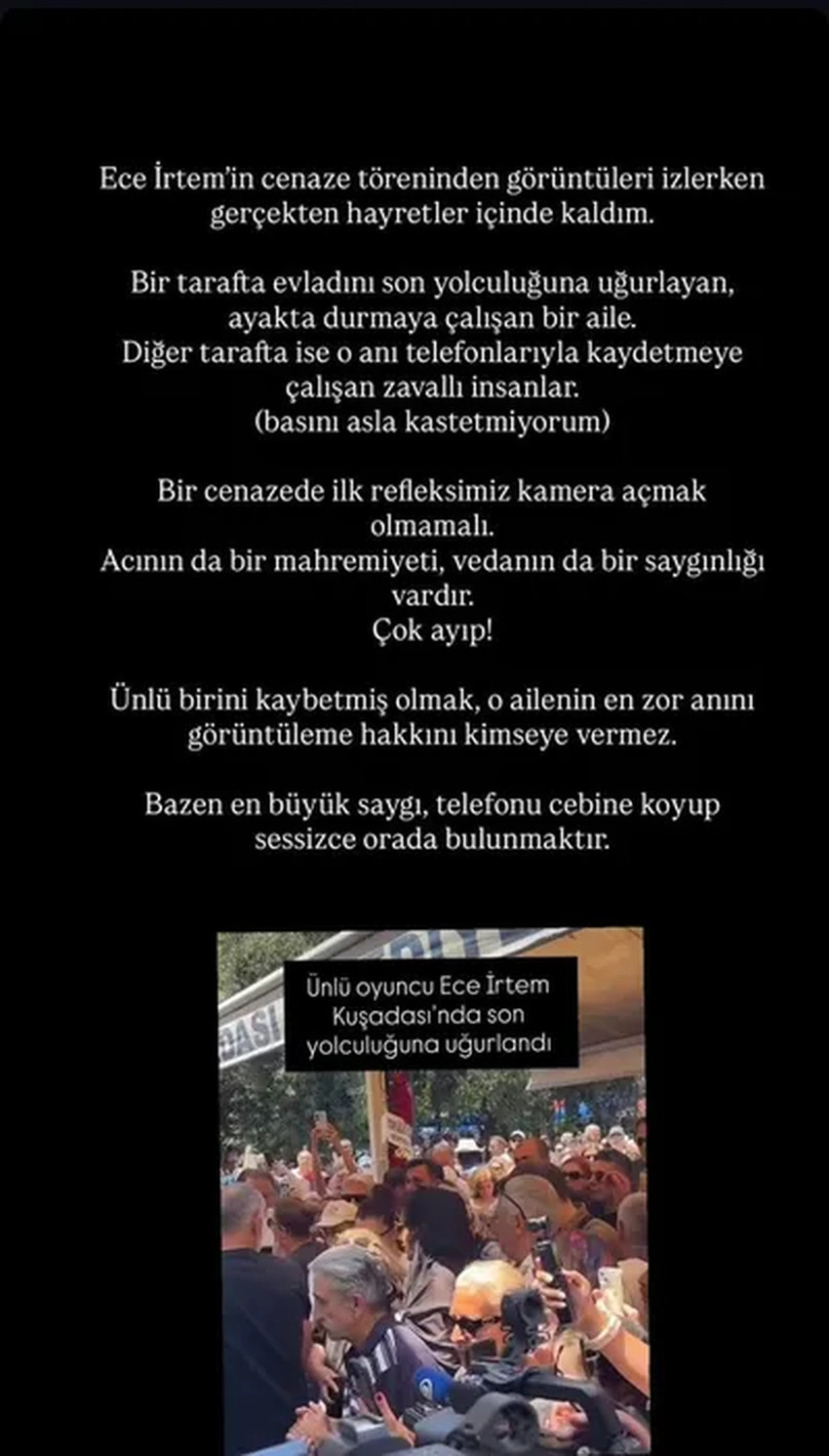 Ece İrtem'in cenazesinde tepki çeken görüntü! Deniz Seki ateş püskürdü - Resim : 5