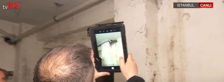 İstanbul'un binalarında hasar tespiti yapılıyor! tv100 ekibi canlı yayında aktardı! - Resim : 1