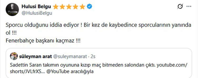Hulusi Belgü’den Sadettin Saran için sert sözler: “Amatör şubelerin içinden geçiyor” - Resim : 1