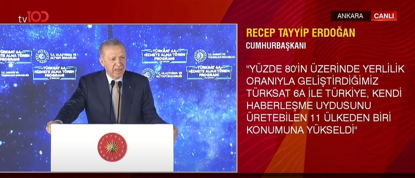 TÜRKSAT 6A göreve başladı! Cumhurbaşkanı Erdoğan'dan önemli açıklamalar: Kritik eşiği aştık - Resim : 1