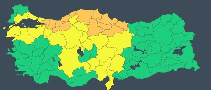 35 ilde kuvvetli yağış alarmı! Sağanak ve dolu aynı anda geliyor! Haritaya bakmadan plan yapmayın - Resim : 1