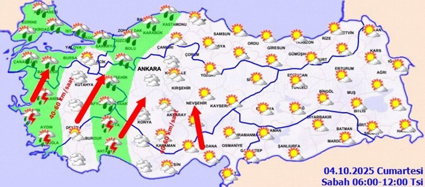 Hafta sonu planı olanlar dikkat: MGM'den kritik uyarı: Sağanak ve fırtına 3 bölgeyi vuracak - Resim : 1