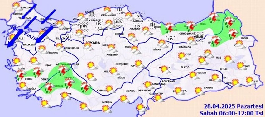 İstanbul'da fırtına alarmı! Valilik saat verdi! 55 kilogram altındakiler dikkatli olsun - Resim : 1