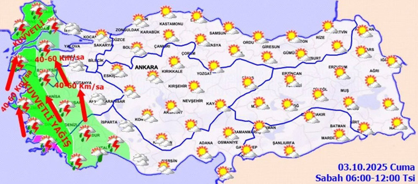 Meteoroloji’den çok kuvvetli sağanak uyarısı: 9 kent alarmda - Resim : 3