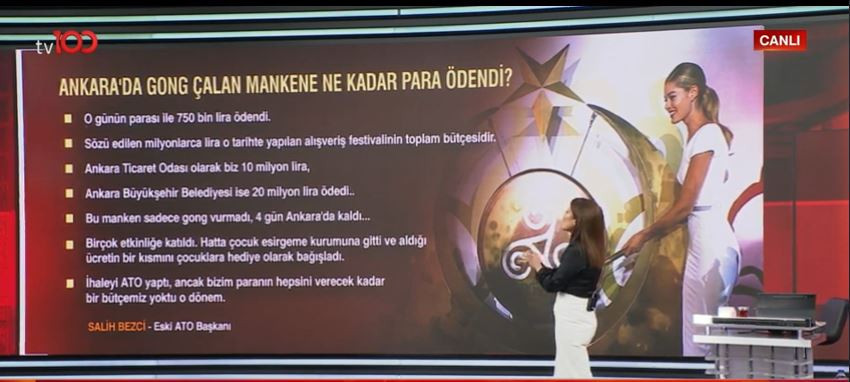 Gong çalan mankene ne kadar para ödendi? Eski ATO Başkanı tv100'e özel açıkladı - Resim : 1