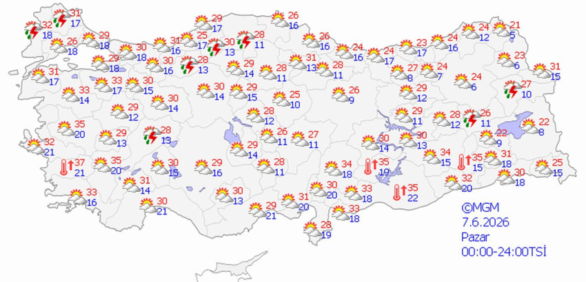 Hava durumu haritası tersine döndü! Çok sayıda ile uyarı geldi! Hazırlıksız yakalanmayın - Resim : 1