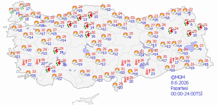 Hava durumu haritası tersine döndü! Çok sayıda ile uyarı geldi! Hazırlıksız yakalanmayın - Resim : 2