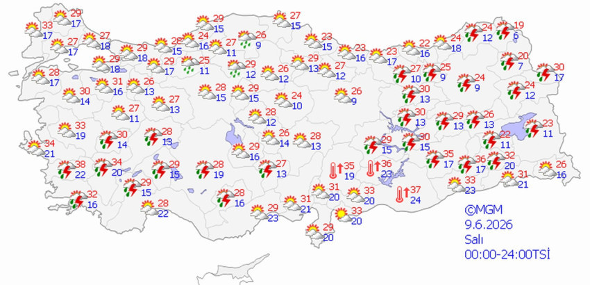 Hava durumu haritası tersine döndü! Çok sayıda ile uyarı geldi! Hazırlıksız yakalanmayın - Resim : 3