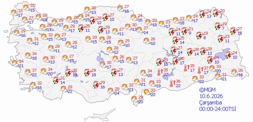 Hava durumu haritası tersine döndü! Çok sayıda ile uyarı geldi! Hazırlıksız yakalanmayın - Resim : 4