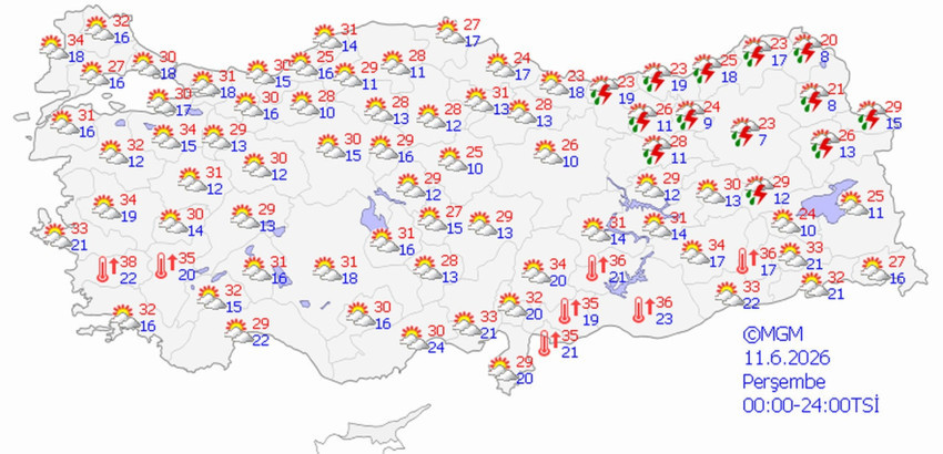 Hava durumu haritası tersine döndü! Çok sayıda ile uyarı geldi! Hazırlıksız yakalanmayın - Resim : 5