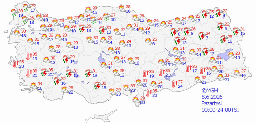 Türkiye için çifte tehlike! MGM uyardı: Bir yanda kavurucu sıcak bir yanda sağanak! - Resim : 1