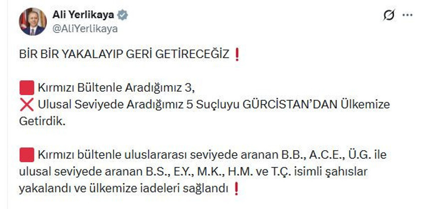 3'ü kırmızı bültenle aranan 8 suçlu Gürcistan'da yakalandı - Resim : 1