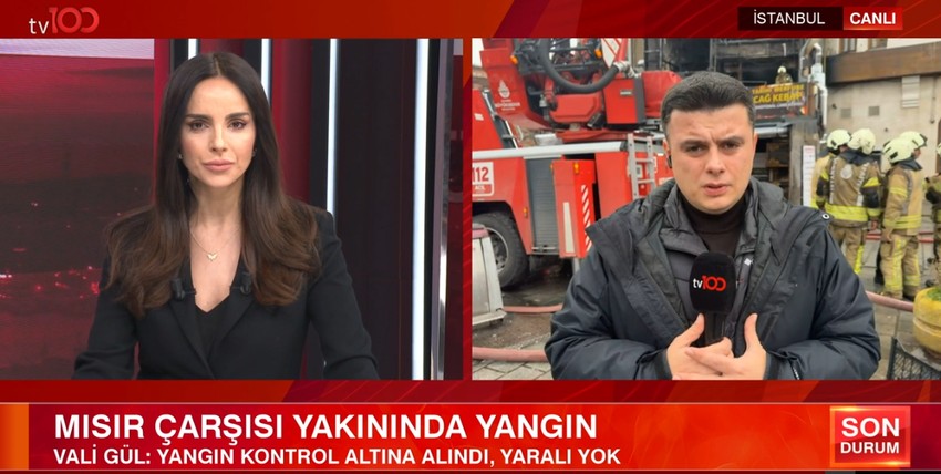 İstanbul Tarihi Mısır Çarşısı'nda yangın: İstanbul Valisi Davut Gül olay yerinde! - Resim : 1