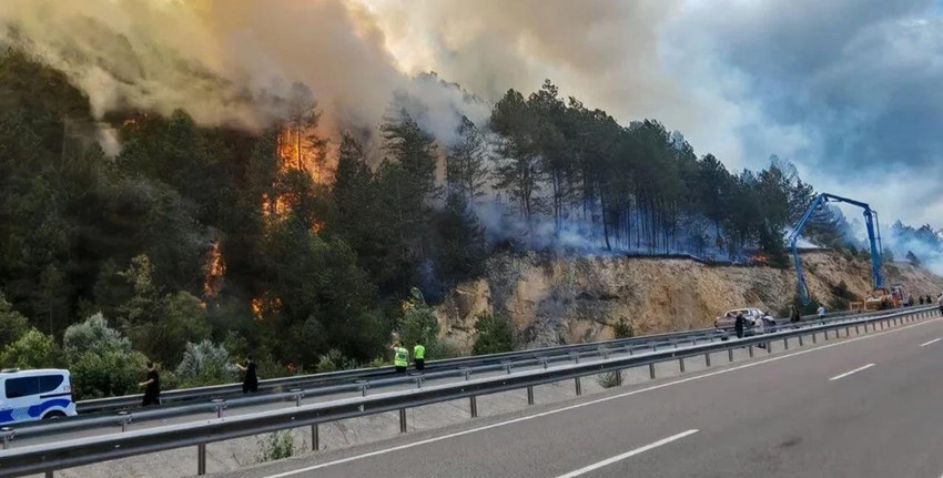 Bolu'da orman yangını paniği: Mengen-Devrek karayolu ulaşıma kapatıldı - Resim : 4