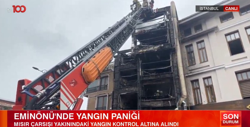 İstanbul Tarihi Mısır Çarşısı'nda yangın: İstanbul Valisi Davut Gül olay yerinde! - Resim : 3