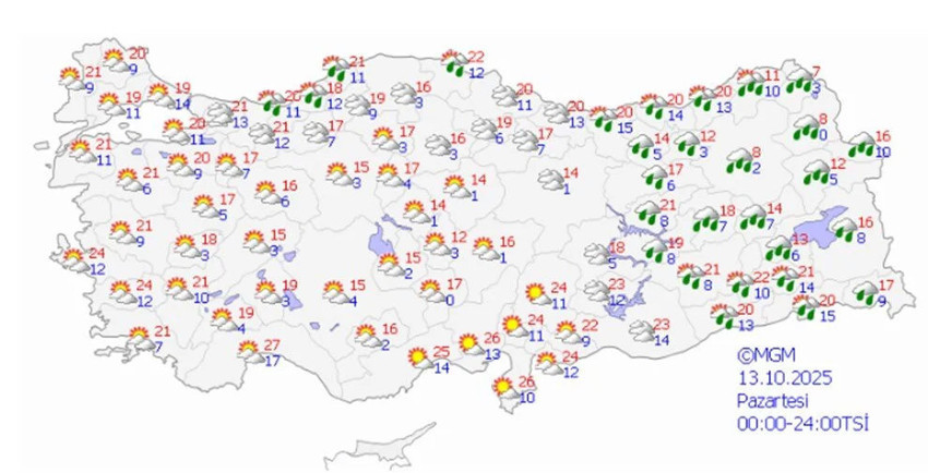 Meteoroloji’den 16 il için sarı kodlu alarm: Sağanak ve kar geliyor! - Resim : 2