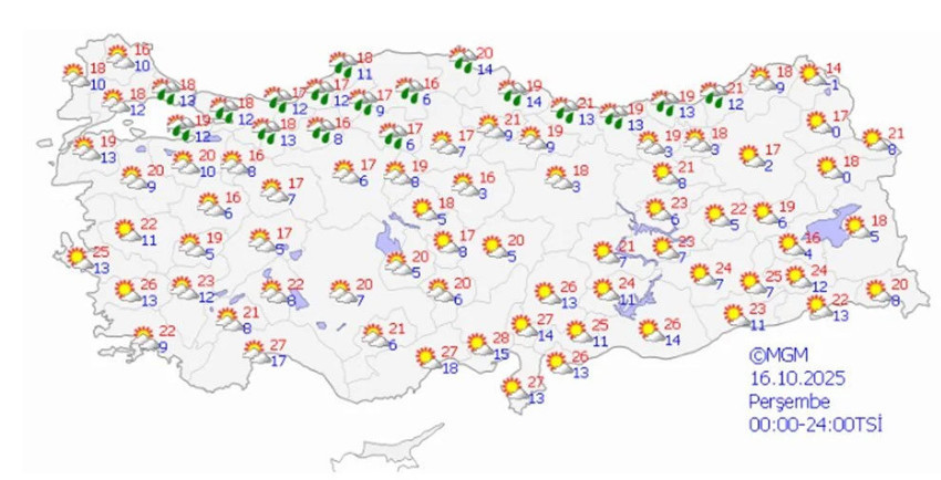 Meteoroloji’den 16 il için sarı kodlu alarm: Sağanak ve kar geliyor! - Resim : 5