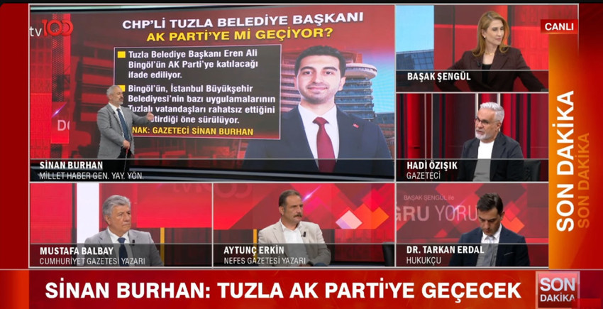 tv100 ekranlarında bomba kulis! İstanbul'da CHP'li belediye başkanı AK Parti'ye geçiyor!