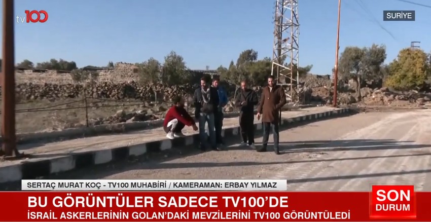 İsrail askerlerinin Golan'daki mevzilerini ilk kez tv100 görüntüledi! - Resim : 2