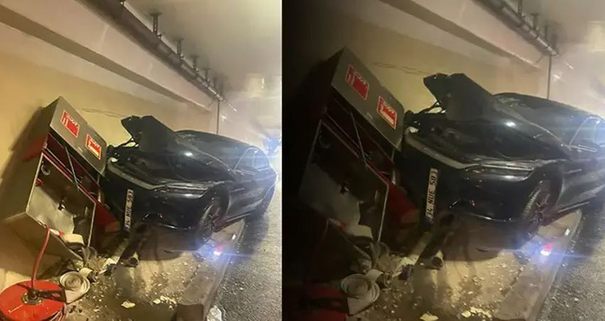 Avrasya Tüneli'nde kaza! Avrupa yönü trafiğe kapatıldı! Tünelin içindeki su tahliye edildi - Resim : 1