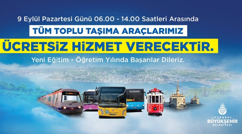 İstanbul'da okulun ilk günü ulaşım bedava!