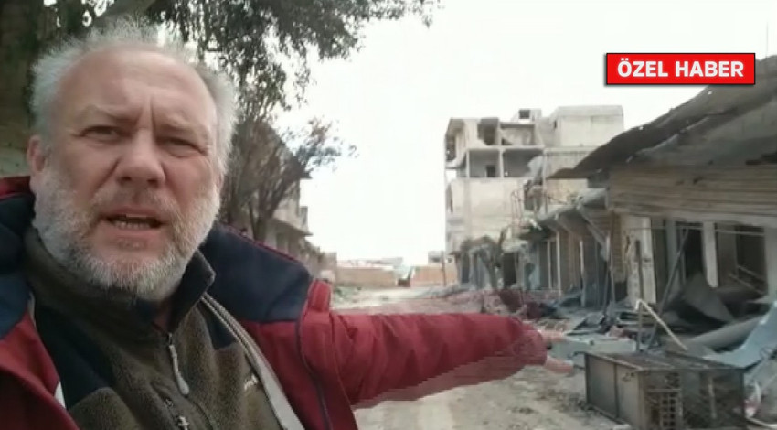 tv100 görüntüledi!.. Esed askeri Sermin kentine bomba yağdırdı!