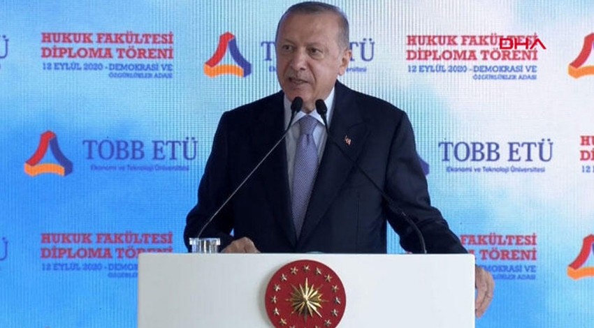 Cumhurbaşkanı Erdoğan, TOBB ETÜ Hukuk Fakültesi’nin mezuniyet töreninde konuştu