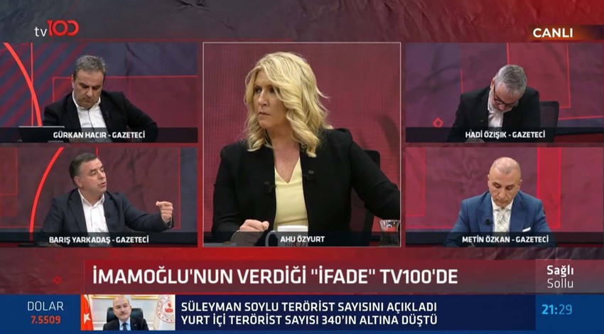 Barış Yarkadaş, Ekrem İmamoğlu'nun savunmasını tv100'de açıkladı: 'Kanal İstanbul, devlet değil hükümet politakası'