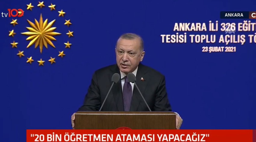 Cumhurbaşkanı Erdoğan'dan 20 bin öğretmen ataması müjdesi