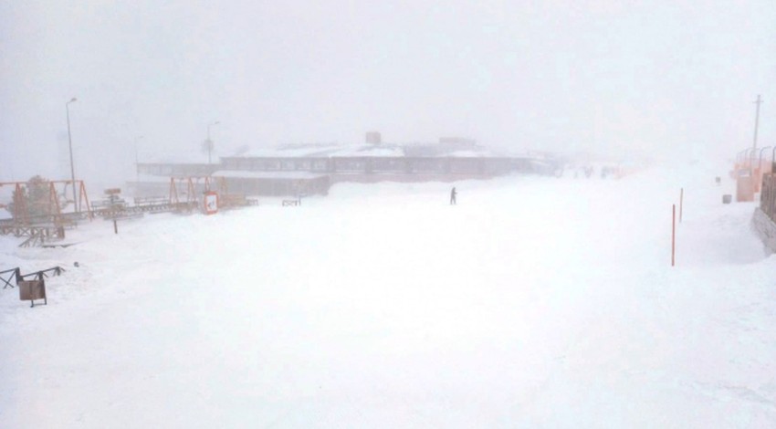 Erciyes'te kayağa tipi engeli