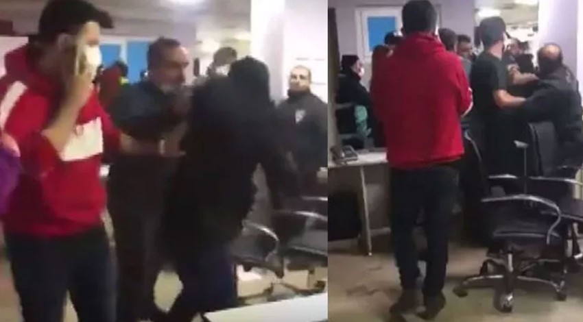Sağlık çalışanlarına saldırı cep telefonu kamerasına yansıdı