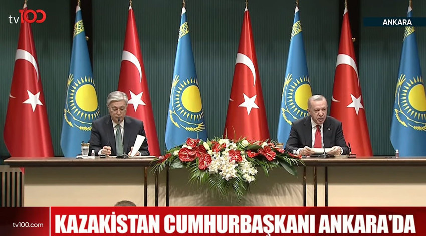 Kazakistan liderinden Türkiye'ye tarihi ziyaret! Erdoğan'dan önemli mesajlar