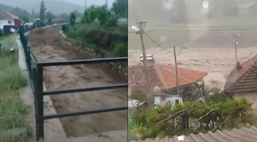 Denizli'de dereler taştı; tarım arazileri ve evler su altında kaldı, 6 küçükbaş hayvan öldü