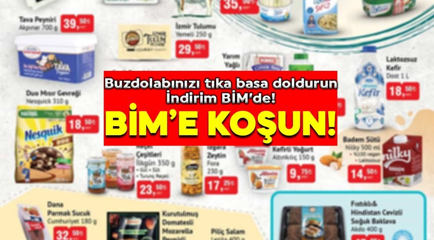 BİM 5 Temmuz kataloğunda her şey çok ucuza! BİM 5 Temmuz aktüel kataloğunda peynir, süt çeşitleri, sucuk, piliç, salam, sosis, temizlik ürünlerinde indirim yağmuru!