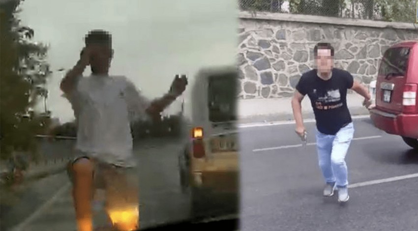 Trafik magandaları yine iş başında! Önce tehdit ettiler sonra da silahla darbettiler