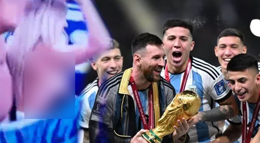 Dünya Kupası'nda ağızları açık bırakan olay! Sevinçten göğüslerini açan kadını tüm dünya izledi